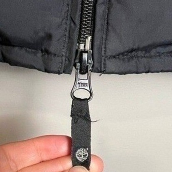 Timberland Vest Women's Large Black Quilted Puffer Full Zip Logo Outdoors Hunter - Picture 5 of 15